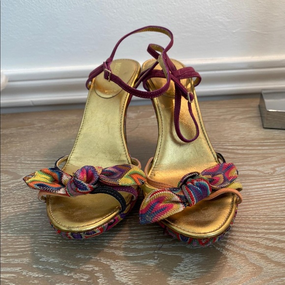 Missioni Multi-Color chevron bow sandals - Picture 13 of 14